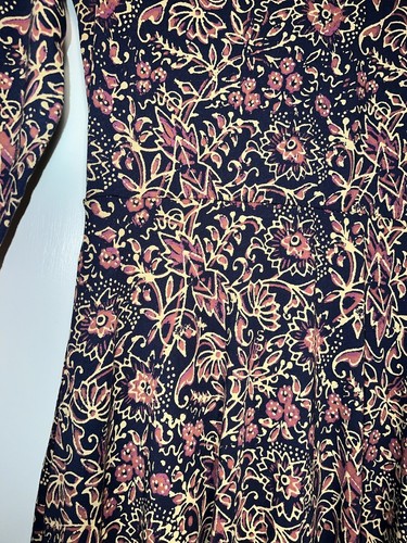 Vestido Floral Peruvian Connection Sylvie Imitación Envoltura Manga 3/4 Talla S c956 - Imagen 11 de 13