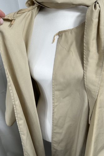 Vintage hellbraun-khaki Cape Knopfleiste Kapuze Umhang Poncho von Coatree Regenmantel - Bild 9 von 11