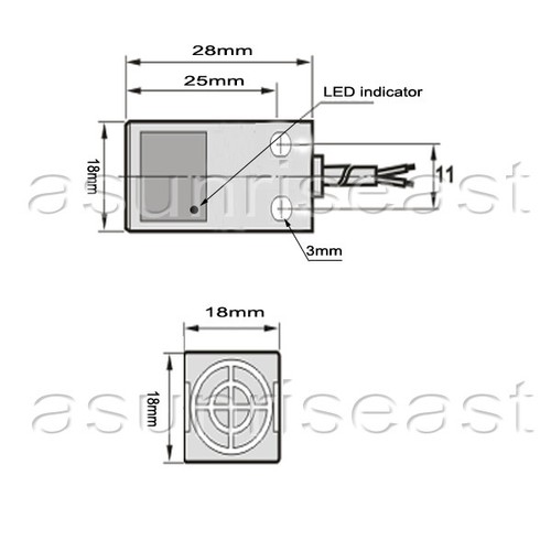 Inductive Proximity Sensor Switch 5mm Distance PNP NO DC6-36V TL-Q5MF1 - Picture 4 of 5
