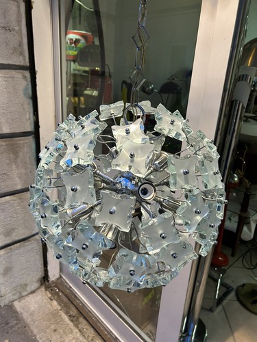 GRANDE LAMPADA SPUTNIK VETRO MURANO ITALIAN DESIGN CHANDELLIER - Picture 16 of 16