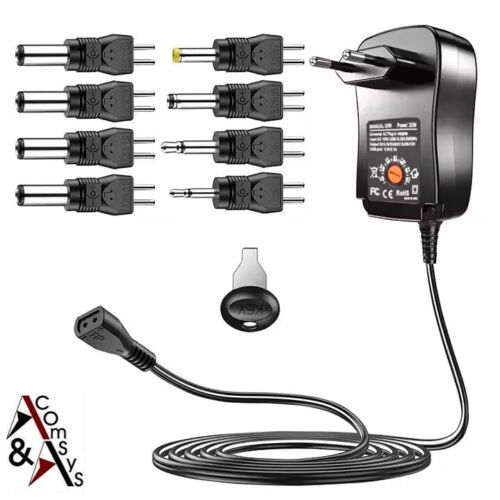 Universal Netzteil 30W 3V-12V 2A Ladegerät Strom Adapter mit USB 2000mA + 9 Tips - Bild 3 von 4