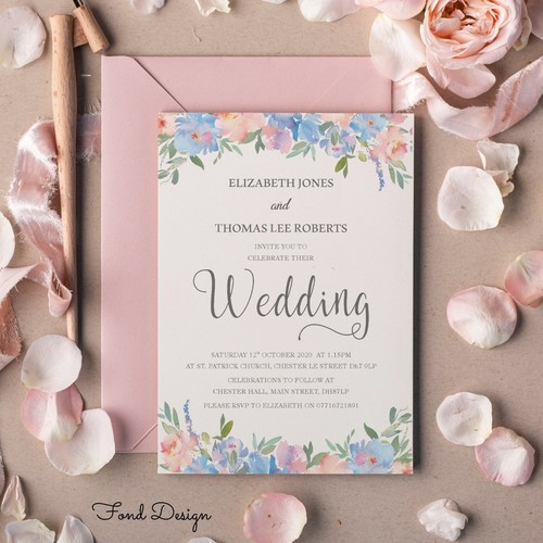 Personalised Wedding Invitation set - Information card - RSVP card Evening (W1) - Picture 42 of 62