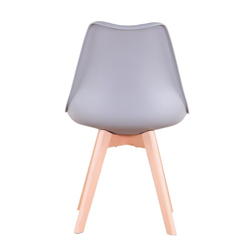 Pack 4 sillas de comedor, silla diseño nórdico con asiento acolchado,Gris TULIPA - Imagen 5 de 11