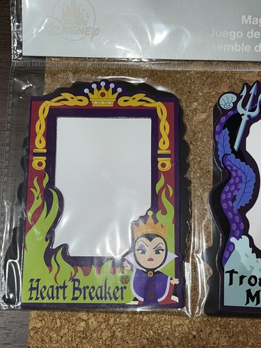 NUEVO Parques Disney 2022 Villanos Marcos de Fotos Magnéticos Set de 6 Reina Malvada/Úrsula - Imagen 2 de 8