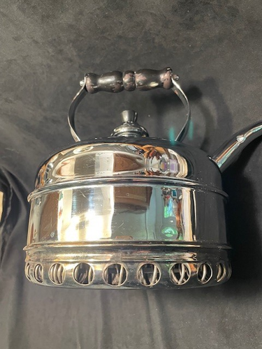 SIMPLEX Vitg Whistling Tea Kettle solid COPPER/Chrome finish and flame screen - Picture 3 of 5