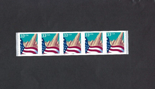 US Stamp Coil PNC5 Scott#3281 1999 Flag & City Large Date P#2222A