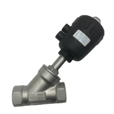 1-1/4" BSP Stainless Steel 304 Angle Seat Valve Single Acting Air Actuated NC