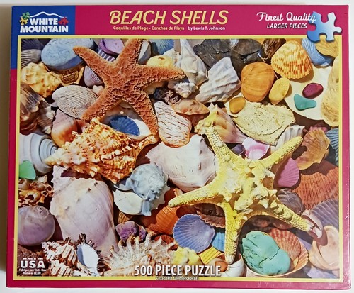 Beach Shells White Mountain 500 Piece 18" x 24" Puzzle - Picture 4 of 4