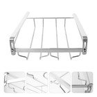 1 stück Edelstahl Weinglashalter Doppelreihen Weinglasgestell (Silber)