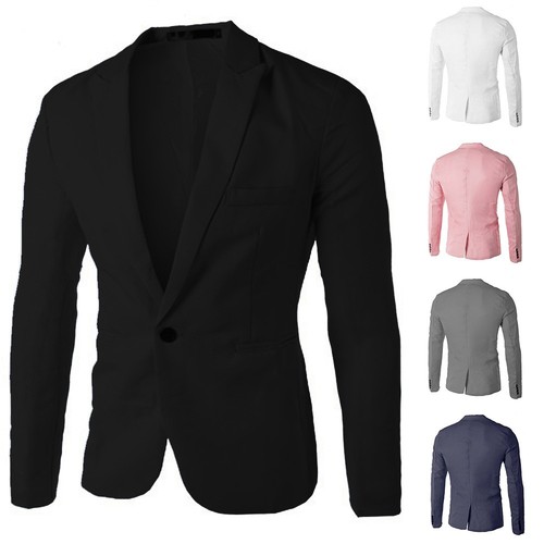 Classic Appeal Herren Slim Fit Anzug Mantel Tops Knopf Blazer Jacke Business Arbeit - Bild 5 von 22