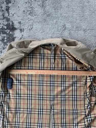 Vintage Burberry Herren/Unisex Trench Car Mantel Allwetter hellbraun Nova Check Futter - Bild 6 von 19