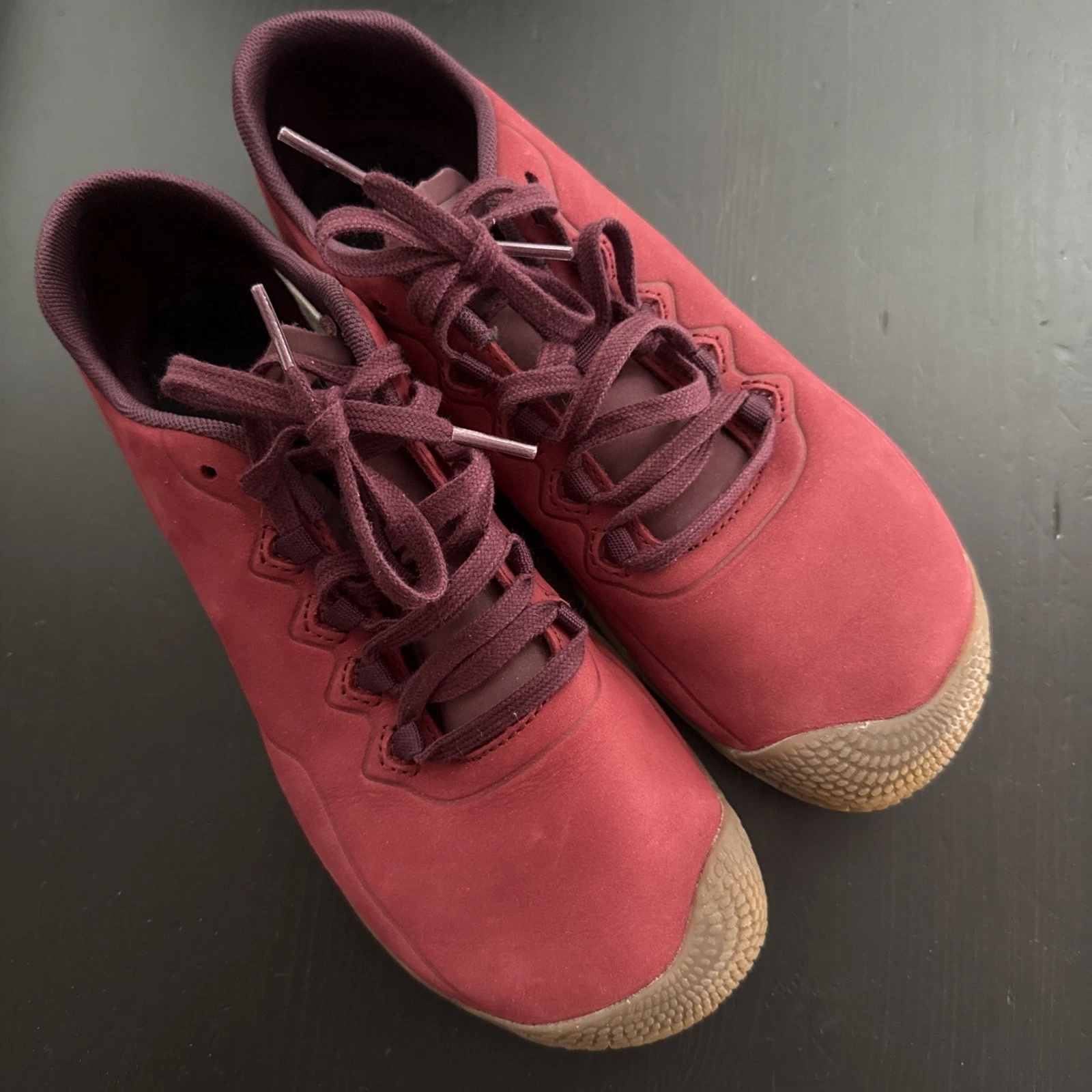 Merrell Women’s Vapor Glove 3 Luna Barefoot Running Shoes Sz 8.5 Red Leather