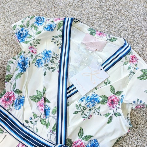 Neu mit Etikett Gal Meets Glam Teresa Blumen & Streifen Wickelkleid Größe 6 - Bild 9 von 11