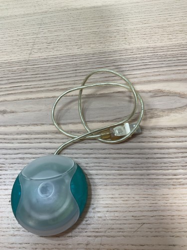 Vintage Apple M4848 Blue/Teal iMac Hockey Puck USB Wired Mouse - Picture 2 of 12