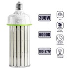 200W LED Corn Cob Bulb Light 800W Equivalent For Warehouse Shop High Bay Fixture