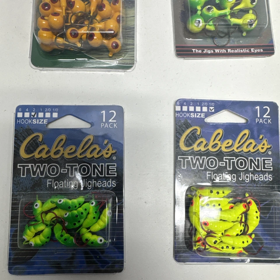 Lote De 140 Cabezas Plantilla Serie Pescador Cabela Con Y Sin Cuello De Púas Foto 4 de 4