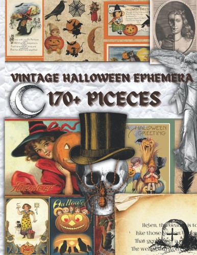 Vintage Halloween Ephemera: 170+ pezzi di illustrazione retrò,... - Foto 2 di 2