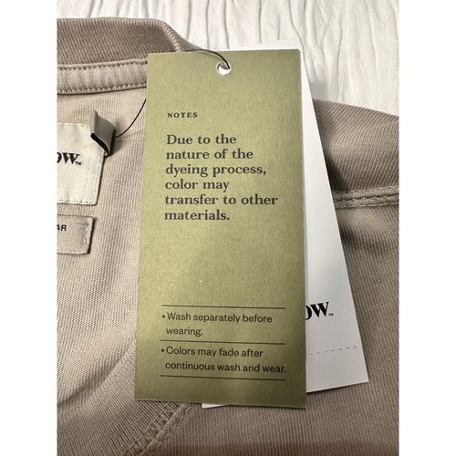 Goodfellow & Co Long Sleeve Casual T-shirt Chest Pocket Taupe Cotton Mens Medium - Picture 4 of 8