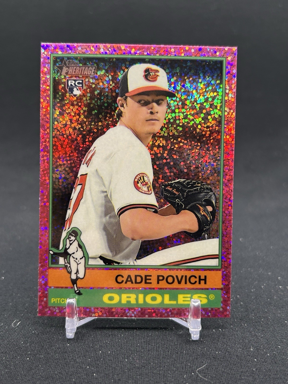 2025 Topps Heritage Cade Povich #219 Pink Speckle Rookie Card RC Orioles 🚨