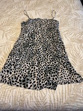motel-dalmatian-print-datista-mini-dress-xs-black-white-nwt