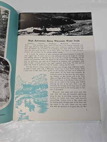 Wisconsin Water Trails State Conservation Book 1955 - Foto 11 di 20