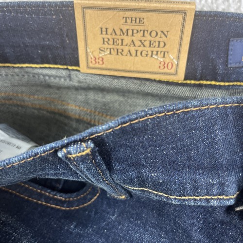 Polo Ralph Lauren Jeans Mens 33x30 Blue Hampton Relaxed Straight Dark Wash NWT - Photo 6/11