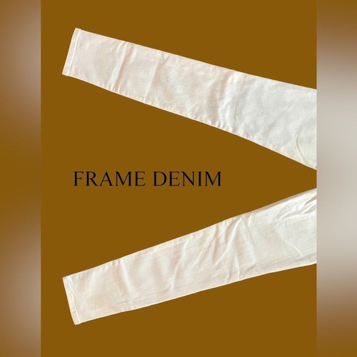 FRAME Le High Skinny High Rise Skinny in Blanc Denim Jeans White Slim Womens 24 - Picture 15 of 16
