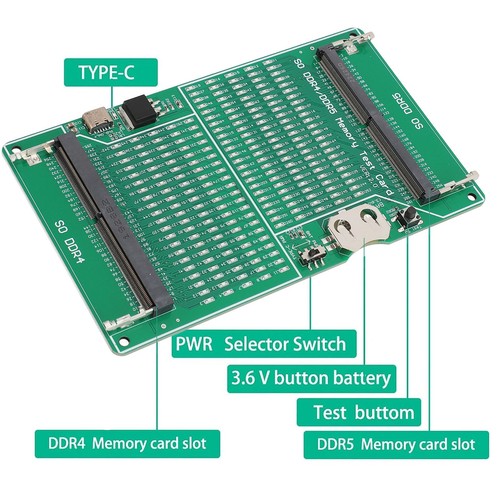 DDR4 DDR5 Memory Tester 2 In 1 Multifunctional Memory Slot Test Card With LED FY - Afbeelding 9 van 22