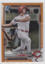 2021 Bowman Chrome Prospects Orange Refractor 4/25 Tyler Callihan #BCP-91 12in