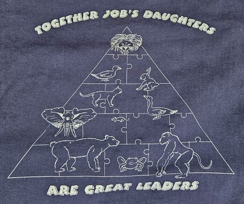 Job's Daughters Vintage T-Shirt Softee USA Single Stitch Adult XL Blue Animals - Picture 4 of 11