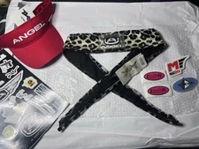 Angel Paintball Headband  SNOW LEOPARD + Visor + Vintage Sticker Lot