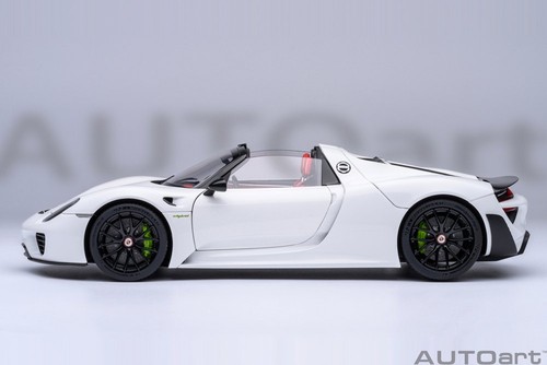Porsche 918 Spyder Paquet de Weissach 2013 Modèle de Voiture Blanc 1:18 Autoart - Imagen 3 de 17