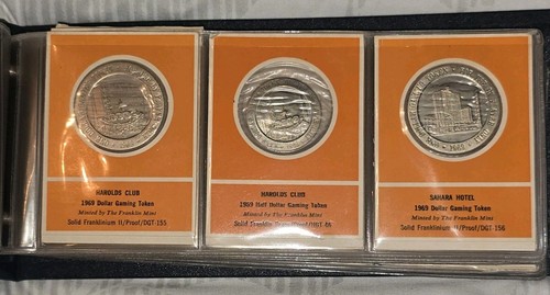 VINTAGE 1969 FRANKLIN MINT CASINO First Edition GAMING TOKENS 24 Piece PROOF SET - Picture 5 of 20