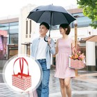 15 stücke Tragbare Blumenstrauß Taschen mit Griff Shop Verpackungsbeutel