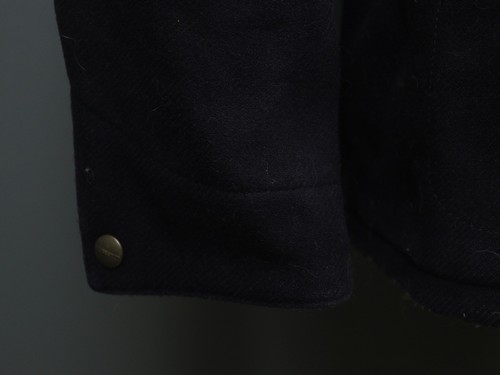 Carhartt Navy Wool Collared Long Sleeve Snap Front Palmer Coat Jacket Size M - Picture 4 of 19