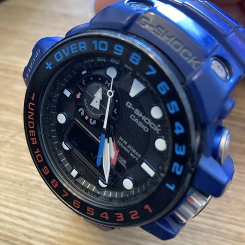 Casio G Shock Gulfmaster 5371P JA Blue Triple Sensor Solar Radio Watch - Picture 8 of 9