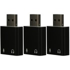  3 stücke Aluminium USB externe Stereo-Tonadapter mit Kopfhörer und