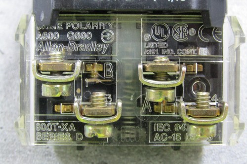 😏 ALLEN-BRADLEY RED PUSH BUTTON 15 VAC 13 VDC 800T-B - Picture 6 of 8