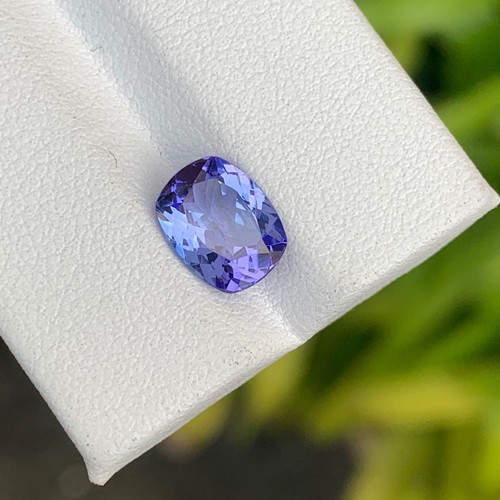 1,80 kt natürlicher Tansanit Kissenschliff 9 mm blauer Edelstein loser Stein Tansania - Bild 4 von 7