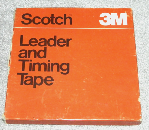 Nastro guida e temporizzazione Scotch 3M 61W 1/4" x 1500' mai usato bobina a bobina nastro