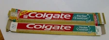 vintage 1990s COLGATE Toothpaste box Tartar Control RARE dental prop OLD PRODUCT