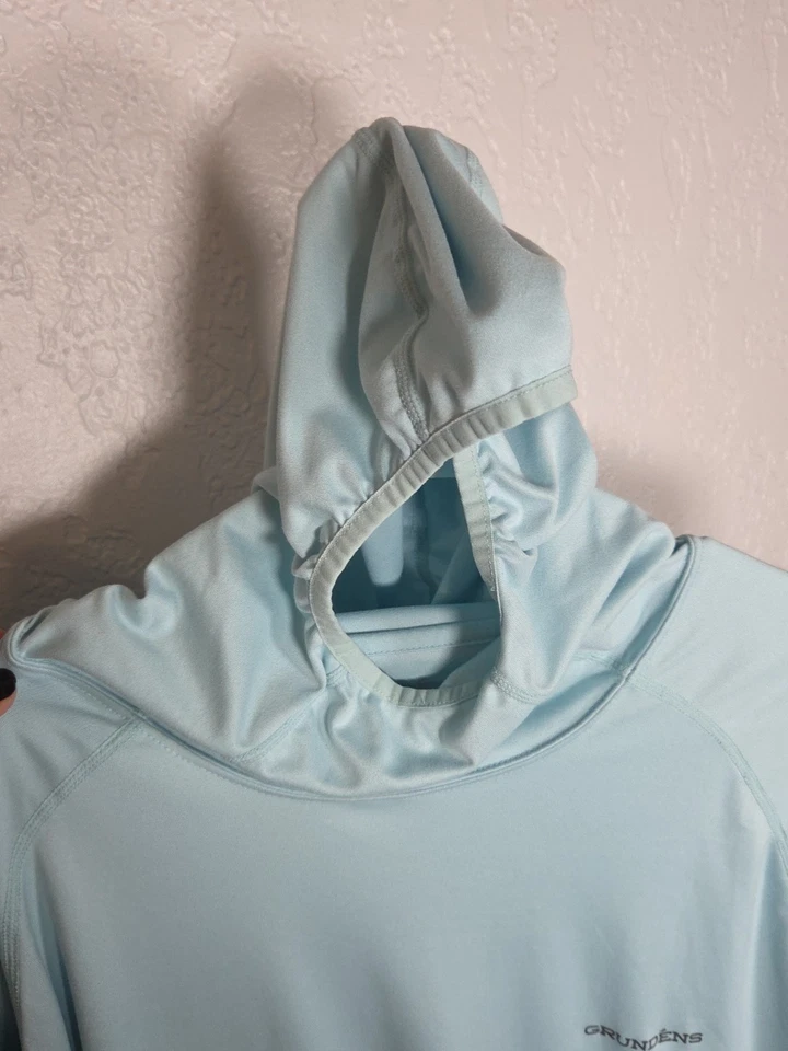 Grundens Solstrale XL Camisa de Pesca con Capucha Azul Absorbente Antiolor UFP 50 Foto 4 de 4