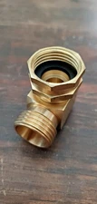 Garden Hose Swivel Elbow Connector 90 Degree Solid Brass Pipe Fittings Hose Kink