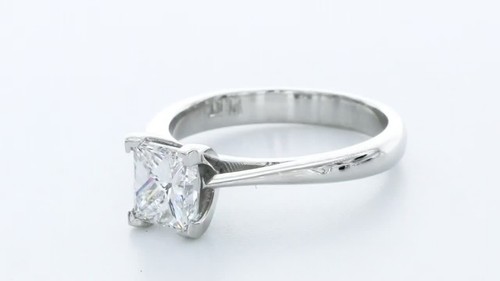 Platin Solitär Verlobungsring 1,23 Karat Princess Lab-Grown Diamant D VS1 - Video 1 von 1