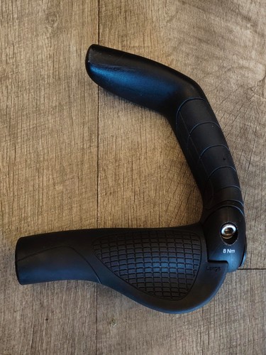 Ergon GP5 Ergonomic Handlebar Grips Bar Ends Bike Pair Large Lock-On Black - Picture 4 of 5