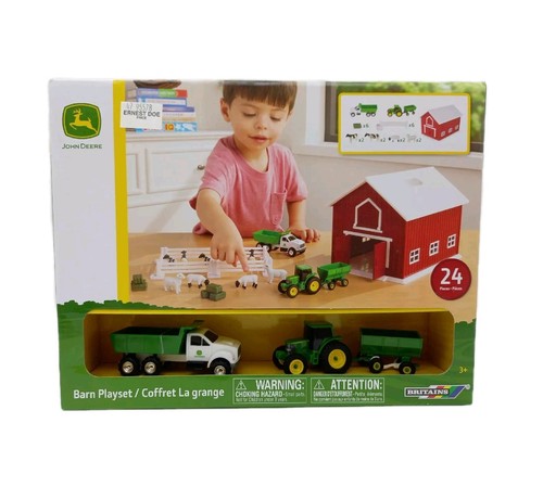 Britains 47333 John Deere Barn Playset 24 Piece Set Farm Toy 1:64 Scale Model - Picture 7 of 8