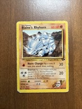 Pokémon TCG Blaine's Rhyhorn Gym Challenge 65/132 Regular Unlimited Common Vtg