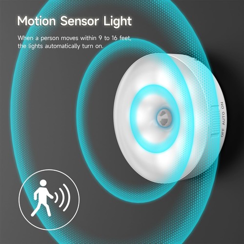 Puck Light LED Motion Sensor Closet Lights USB Rechargeable Under Cabinet Cou... - Picture 4 of 7
