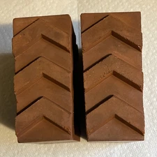 2 Antique UNIQUE DESIGN 1/2 Bricks ARCH, BEVELED, Z, V, Fireplace  DECO Bookends