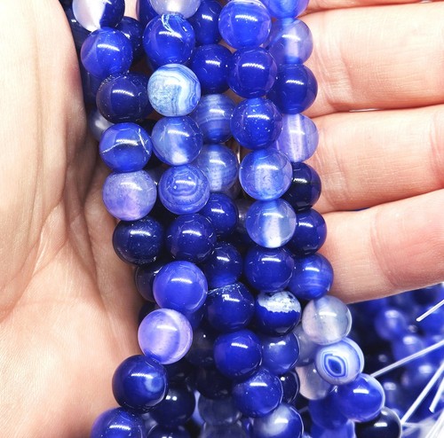 Semi Precious Gemstone Craft Beads Stones 4mm 6mm 8mm - Jade, Agate Dragon Vein - Picture 48 of 59